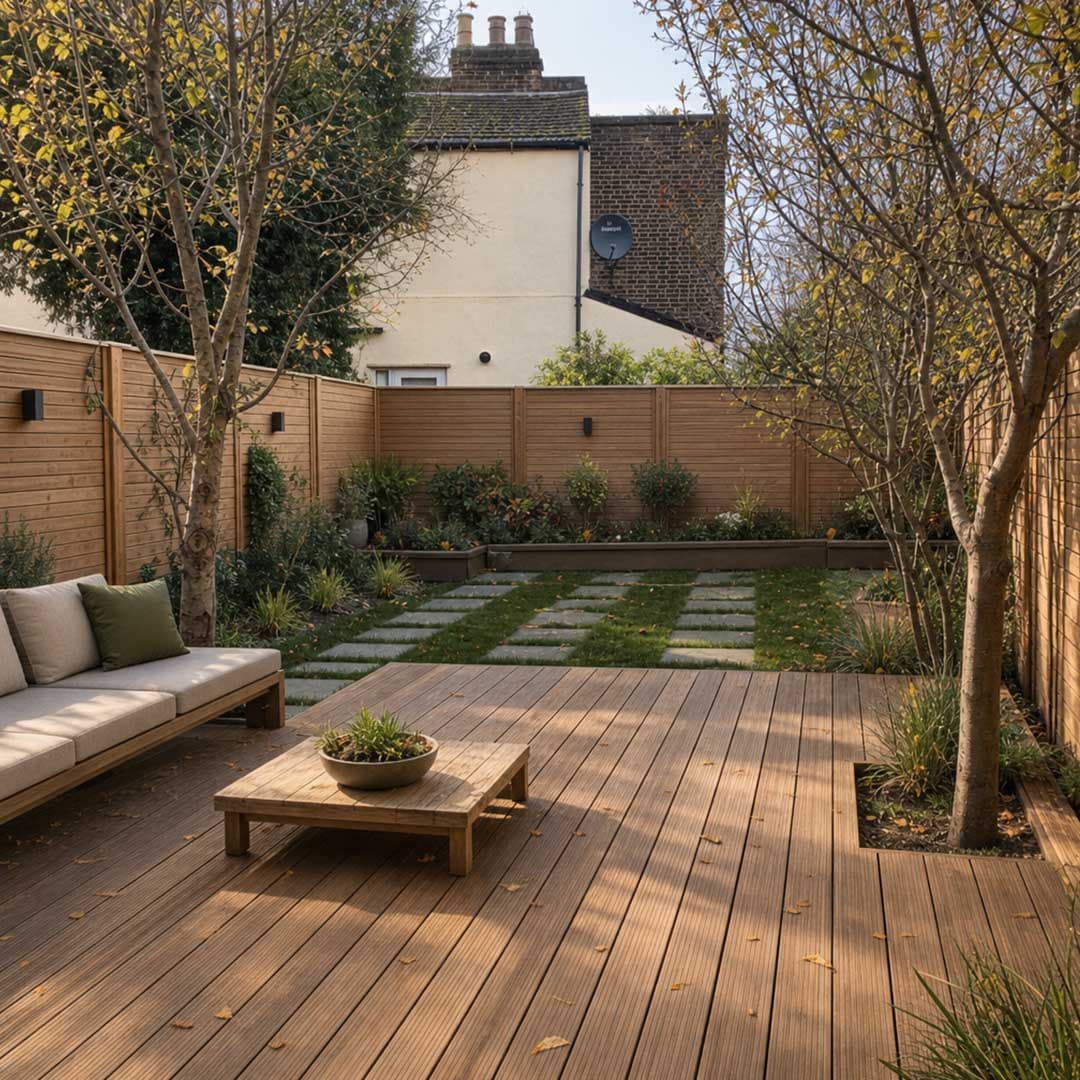 Timber Pergola & Fire Pit Entertainment Area