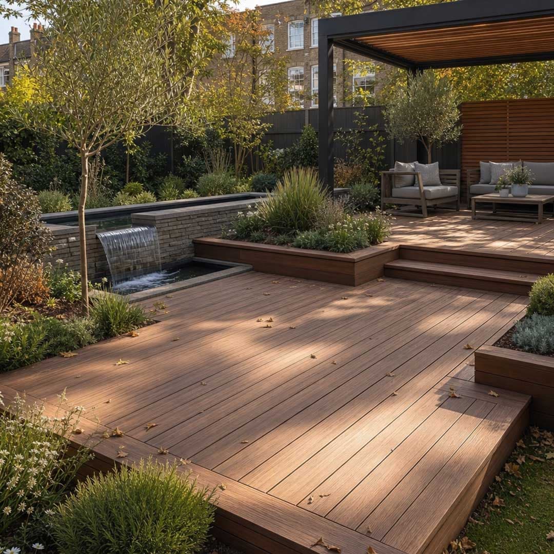 Natural Timber Garden Deck